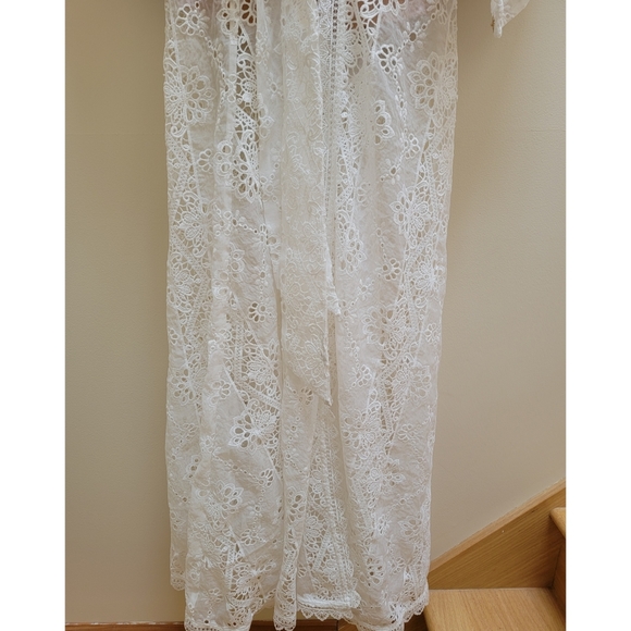 FREE PEOPLE / Bronx and Banco Adele Eyelet Lace Maxi Gown Size/XS - Picture 9 of 16